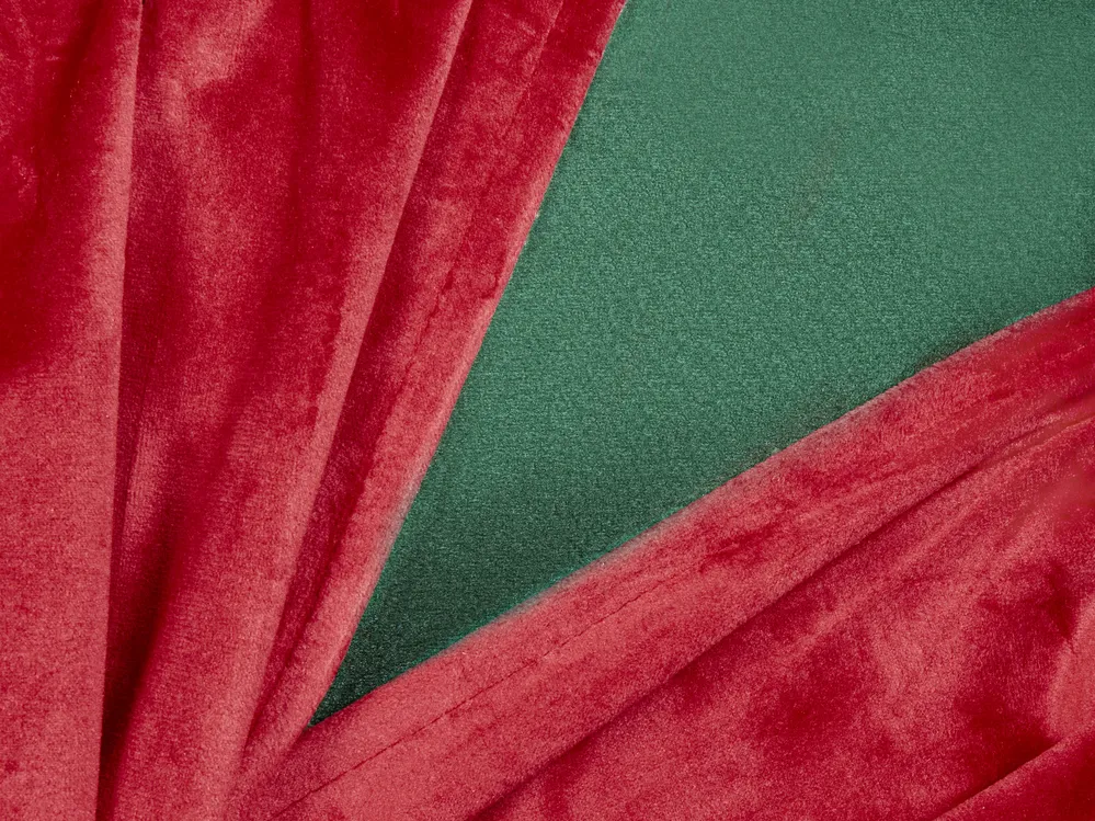 Set of 2 Decorative Cushions MARSHMALLOW 45 x 45 cm Velvet Red Green Christmas Motif_946844
