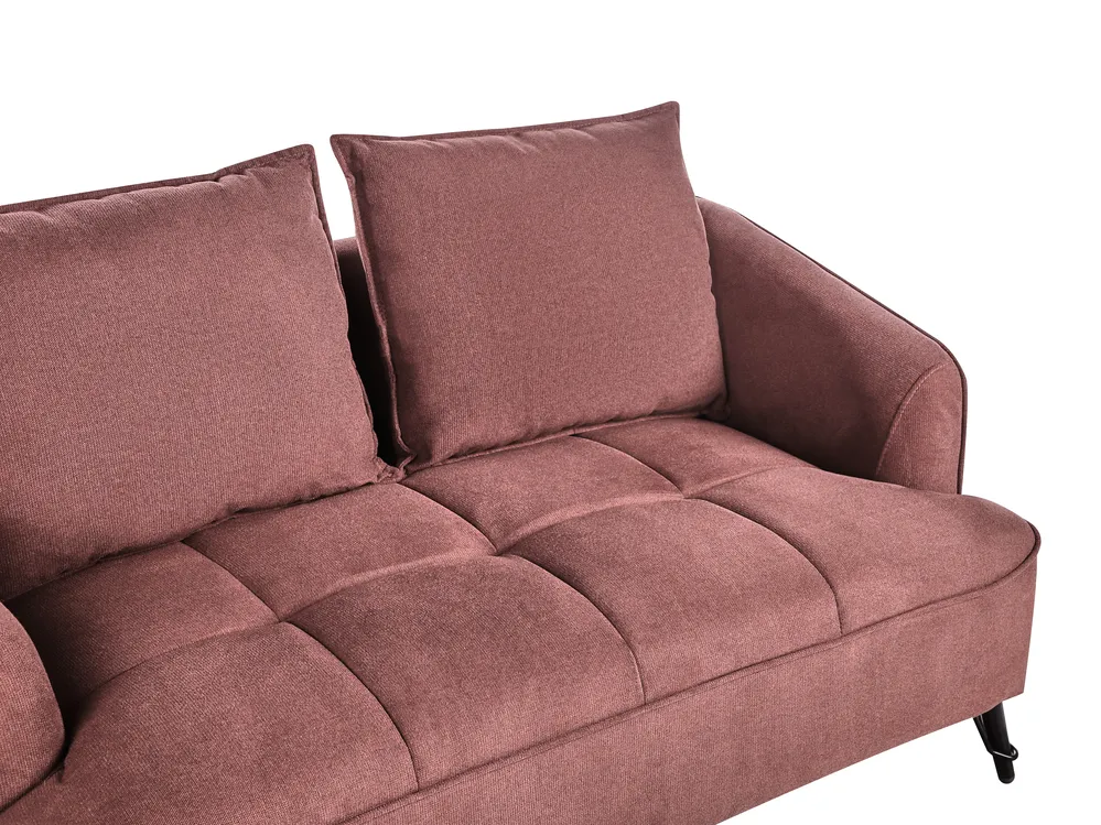 Sofa 2-Sitzer HOBRO Stoff Burgunderrot_943775