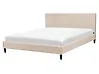 Bett mit Lattenrost Stoff FITOU 160 x 200 cm Beige