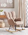 Schaukelsessel OULU Bouclé Sandbeige