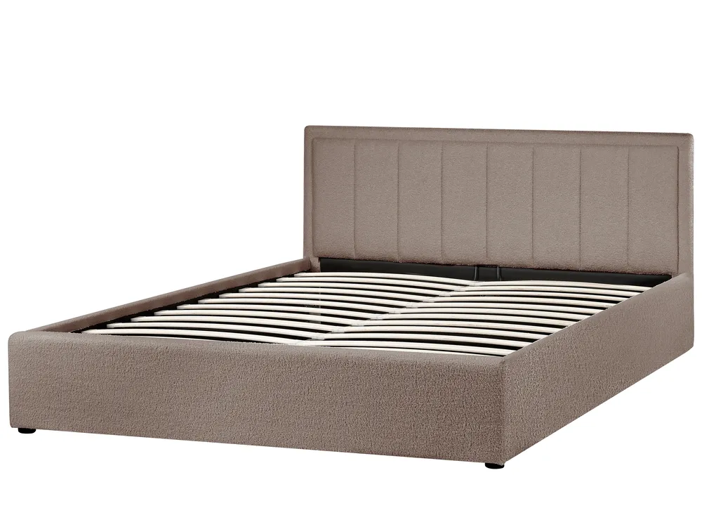 Ottoman Bed MONTLAUR Boucle Taupe 160 x 200 cm (EU King Size)_958600