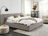 Bett mit Lattenrost Stoff LINARDS 180 x 200 cm Grau