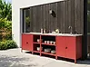 Outdoor-Küche 4er Set mit Spüle VILAMA Rot Metall