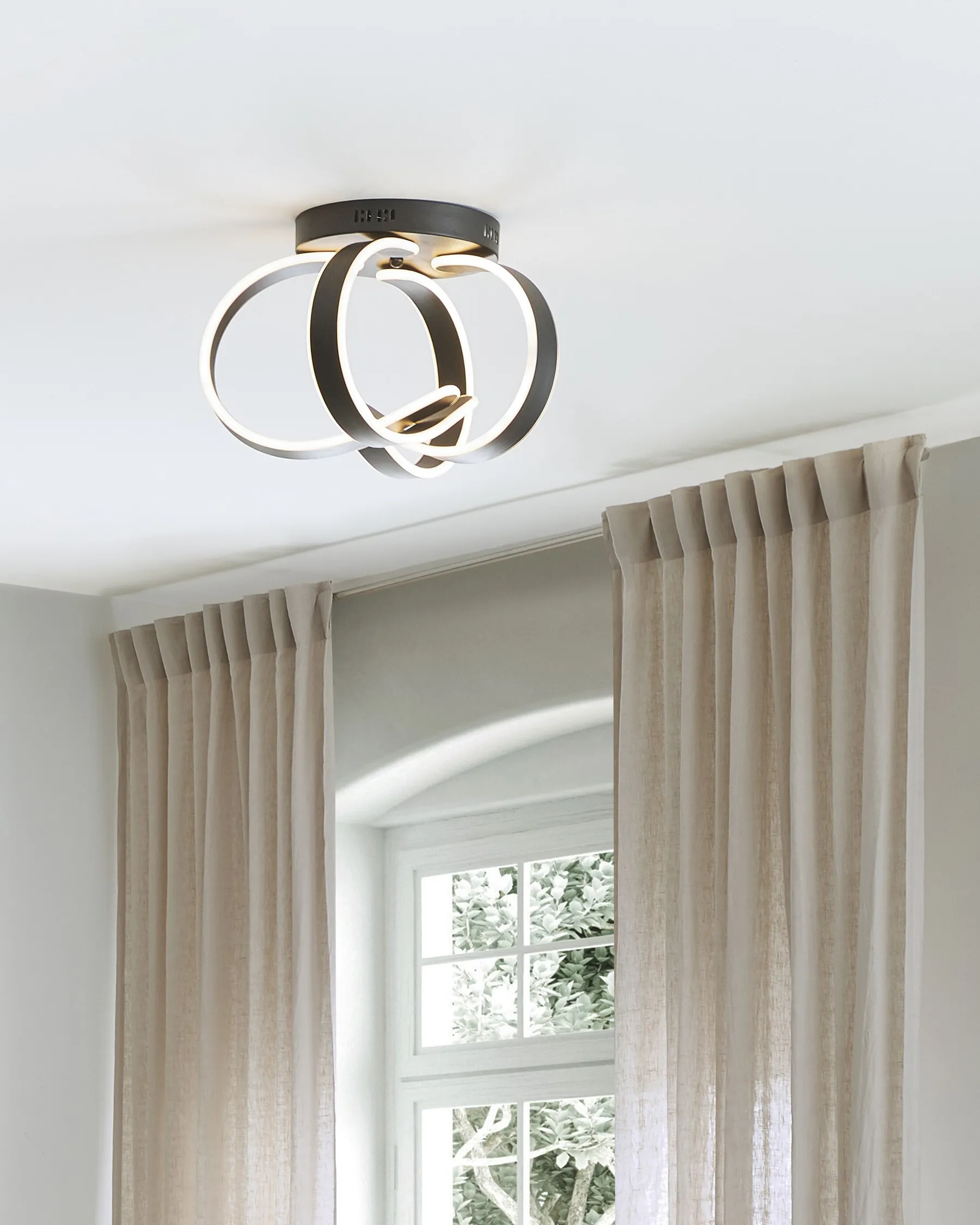 LED Ceiling Lamp NURA Metal Black_816310