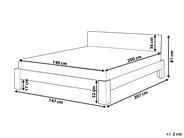 Bett mit Lattenrost Kiefernholz ROYAN 140 x 200 cm Weiß_925890