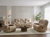Ensemble de salon relax manuel 6 places BERGEN Tissu Beige