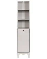 Badezimmerschrank PENON 38 cm mit Wäschekorb Hellbeige_1110099