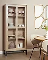 Vitrine mit Glastüren RUMSON 80 cm Hellbraun