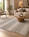 Teppich BOZOVA Hellbeige 200 x 200 cm Wolle