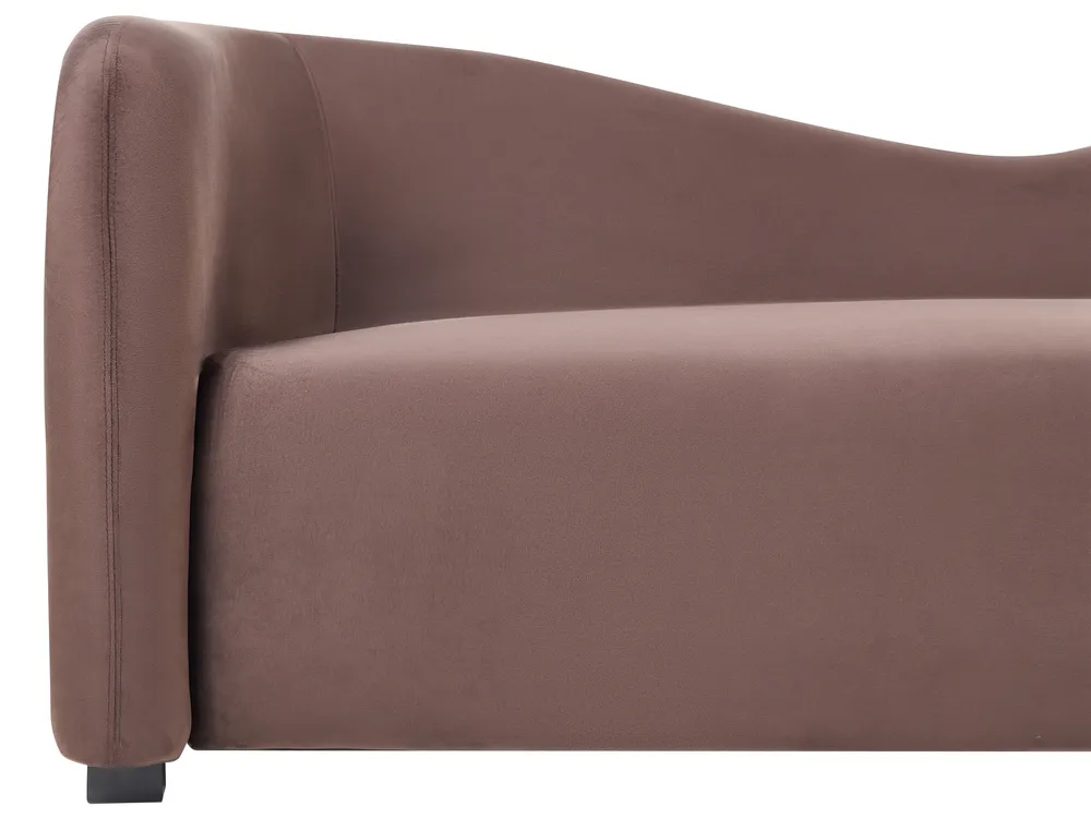 Sofa 3 Seater VELTADA Velvet Dark Brown_1028224