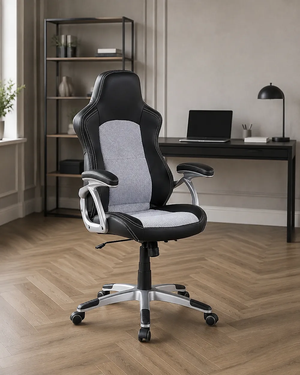 Office Chair EXPLORER Faux Leather Black_1188163