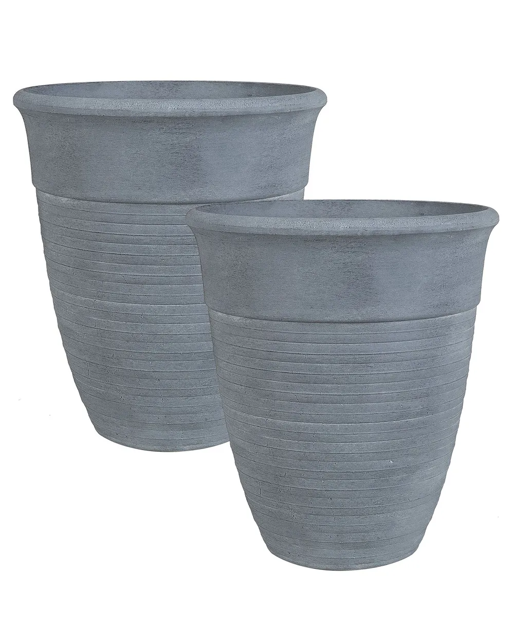 Set mit 2 Blumentöpfen KATALIMA 43 cm Grau