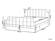 Bed Metal MAURESSAC 160 x 200 cm (EU King Size) Black_897385