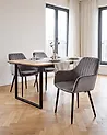 Esszimmerstuhl 2er Set WELLSTON Samtstoff Dunkelgrau