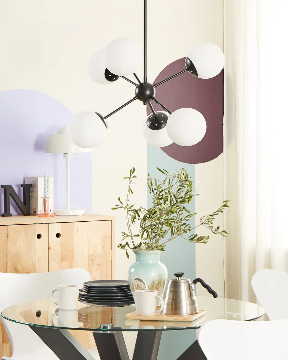 Ceiling Lamp ADAWRO Metal Black/ White_837482