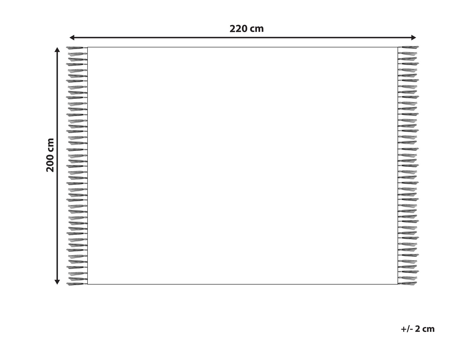 Kuscheldecke CHAOHANI Stoff 200 x 220 cm Cremeweiß_908265