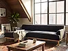 Ecksofa SOSJO Stoff Schwarz rechtsseitig