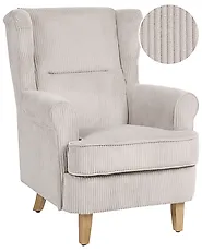 Wingback Chair ABSON Corduroy Beige_1186221