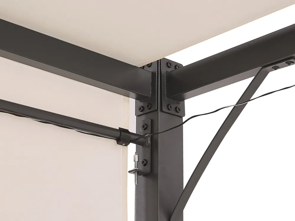 Pavillon LED PARGA 310 cm 310 cm Metall Beige_827690