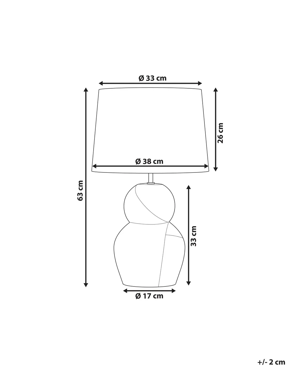 Tischlampe GUAPORE Keramik Schwarz_822381