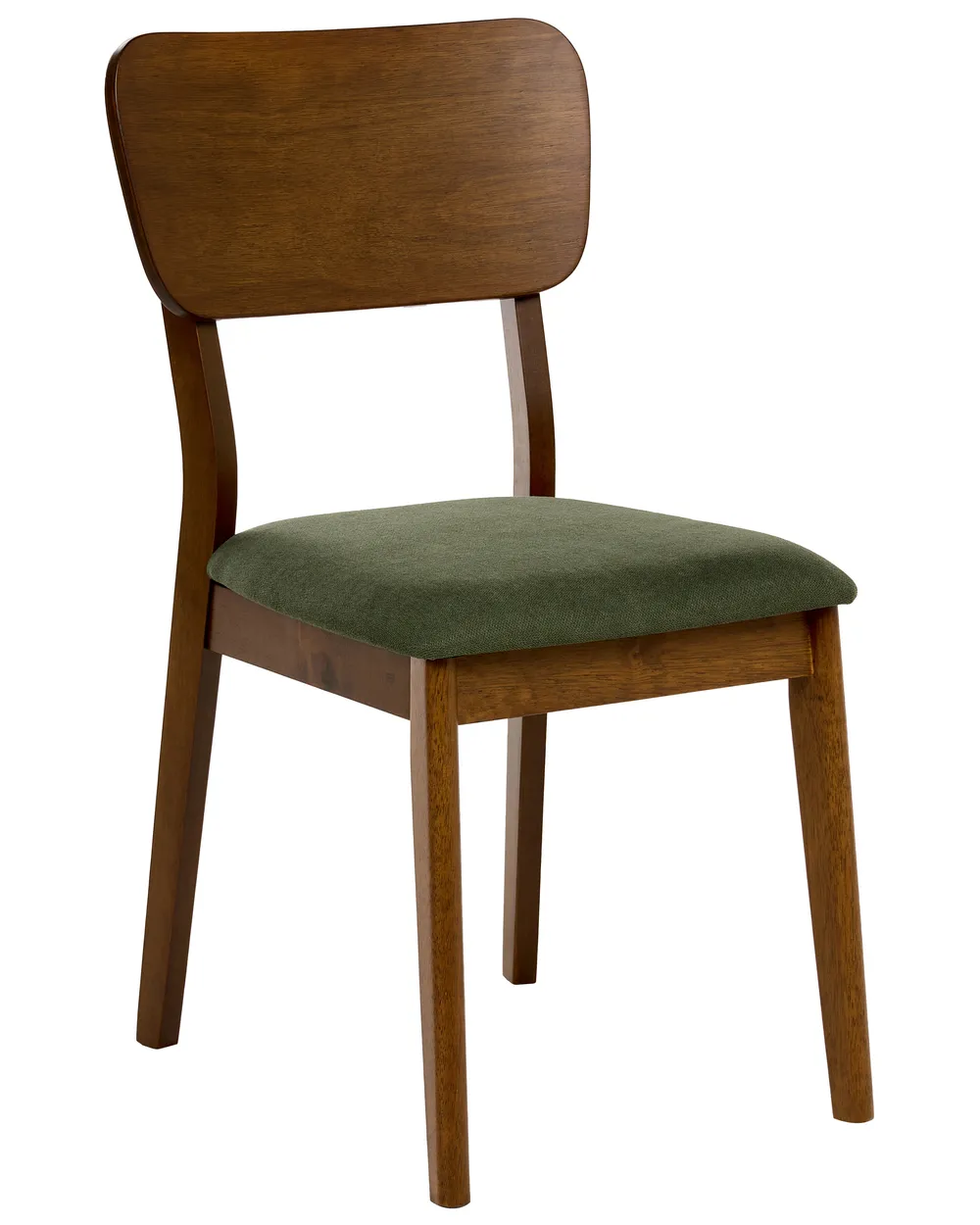 Set of 2 Dining Chairs MINIER Wood Green/ Dark Brown_1013735
