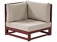 Lounge Set mit Tisch 4-Sitzer TIMOR modular Akazienholz Dunkelrot_856580