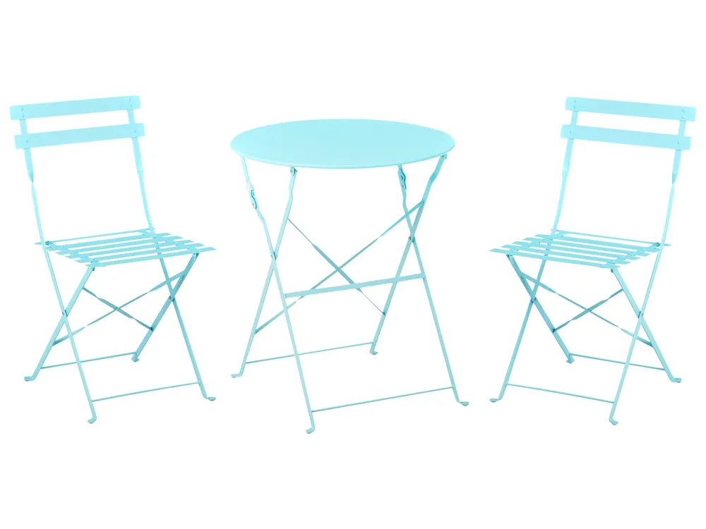 Bistro Set klappbar FIORI Metall Türkis