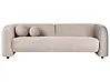 Sofa 3-Sitzer LEIREN Samtstoff Taupe
