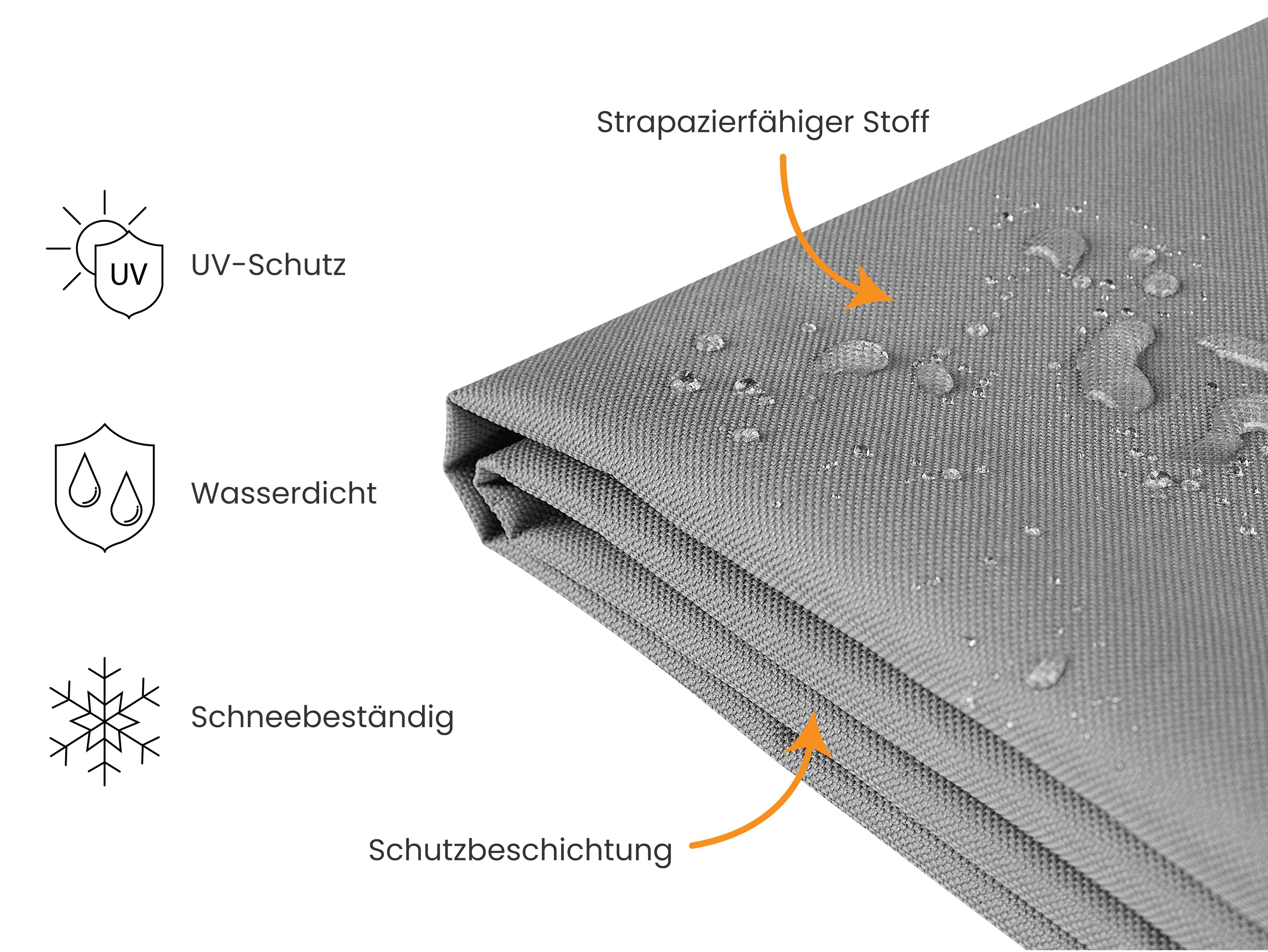 Regenschutzhülle CHUVA 170 cm 160 cm 75 cm Grau_929788
