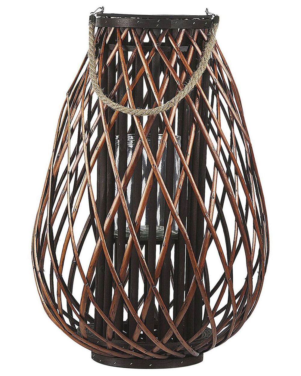 Laterne KIUSIU 60 cm Weidenholz Braun