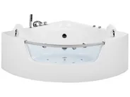 Corner Hot Tub with LED MANGLE 1870 x 1360 mm White_802818