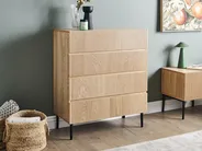 4 Drawer Chest BLYTHE Natural Ash Wood_968876