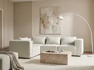 Modular Corner Sofa 4 Seater AXEBO Boucle Off-White Right Hand_1075534