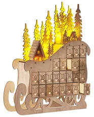 Christmas Decoration LED IMPALA 40 cm Advent Calendar Light Brown_812419