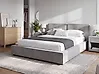 Bett mit Lattenrost Stoff LINARDS 180 x 200 cm Grau