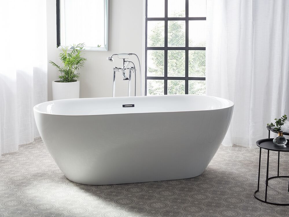 Freistehende Badewanne CARRERA 170 x 80 cm Weiß