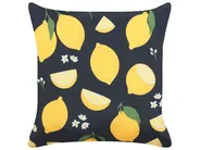 Dekokissen 2er Set CITRUS 45 x 45 cm Schwarz Pflanzenmuster_838011