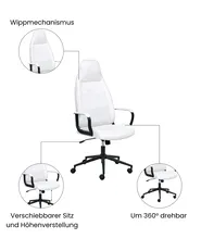 Bürostuhl REBEL Stoff Cremeweiß_1059695