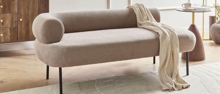 Left Hand 2 Seater Modular Fabric Corner Sofa With Ottoman Grey HELLNAR - View #10