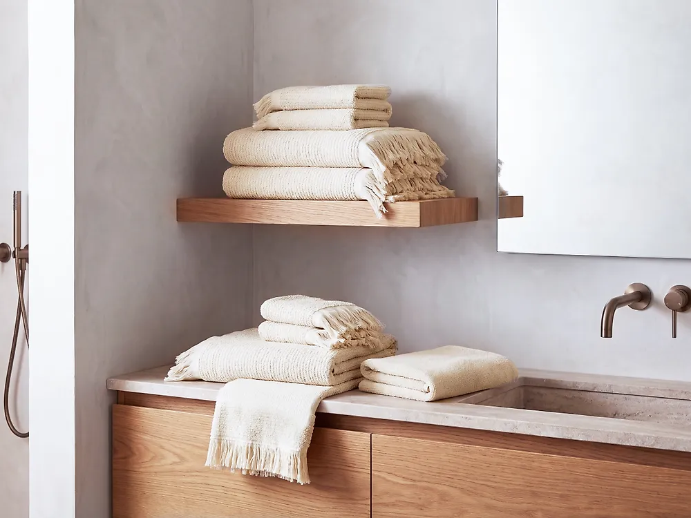 Handtücher 9er Set ATIU Baumwollfrottee Beige
