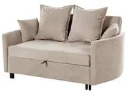 Schlafsofa 2-Sitzer HOVIN Stoff Taupe_962236