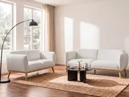 Sofa 3-Sitzer LJUNG Bouclé Weiß_1076624