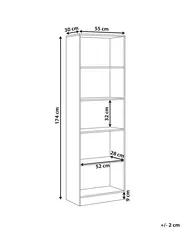 Bücherregal mit 5 Ebenen WINNIPEG 174 cm Weiß_977753