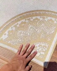Outdoorteppich HUBLI Beige 80 x 150 cm_1008967