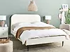 Bett mit Lattenrost Cord FLAYAT 140 x 200 cm Cremeweiß