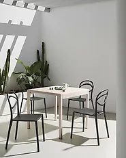 Set of 4 Garden Chairs COVOLO Black_1175369