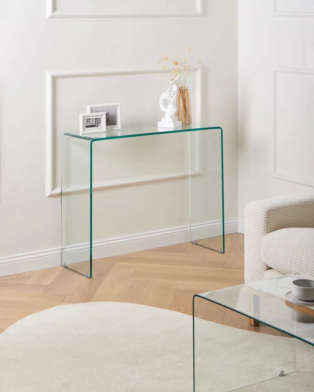 Konsolentisch KENDALL Sicherheitsglas Transparent