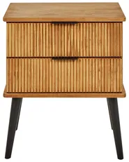 Nachttisch mit 2 Schubladen TIMMINS Kiefernholz Braun_936597