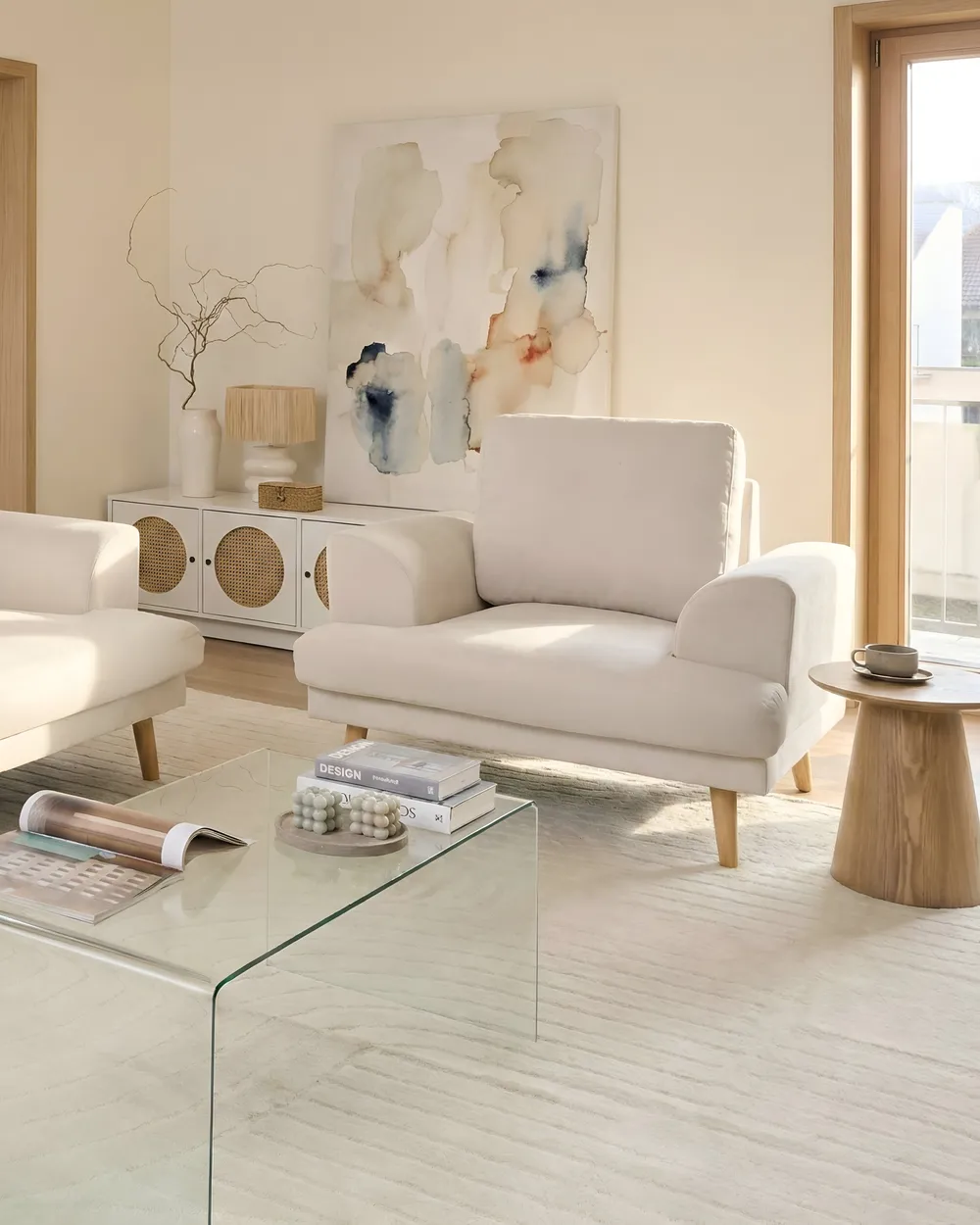 Sessel KILDAL Stoff Hellbeige