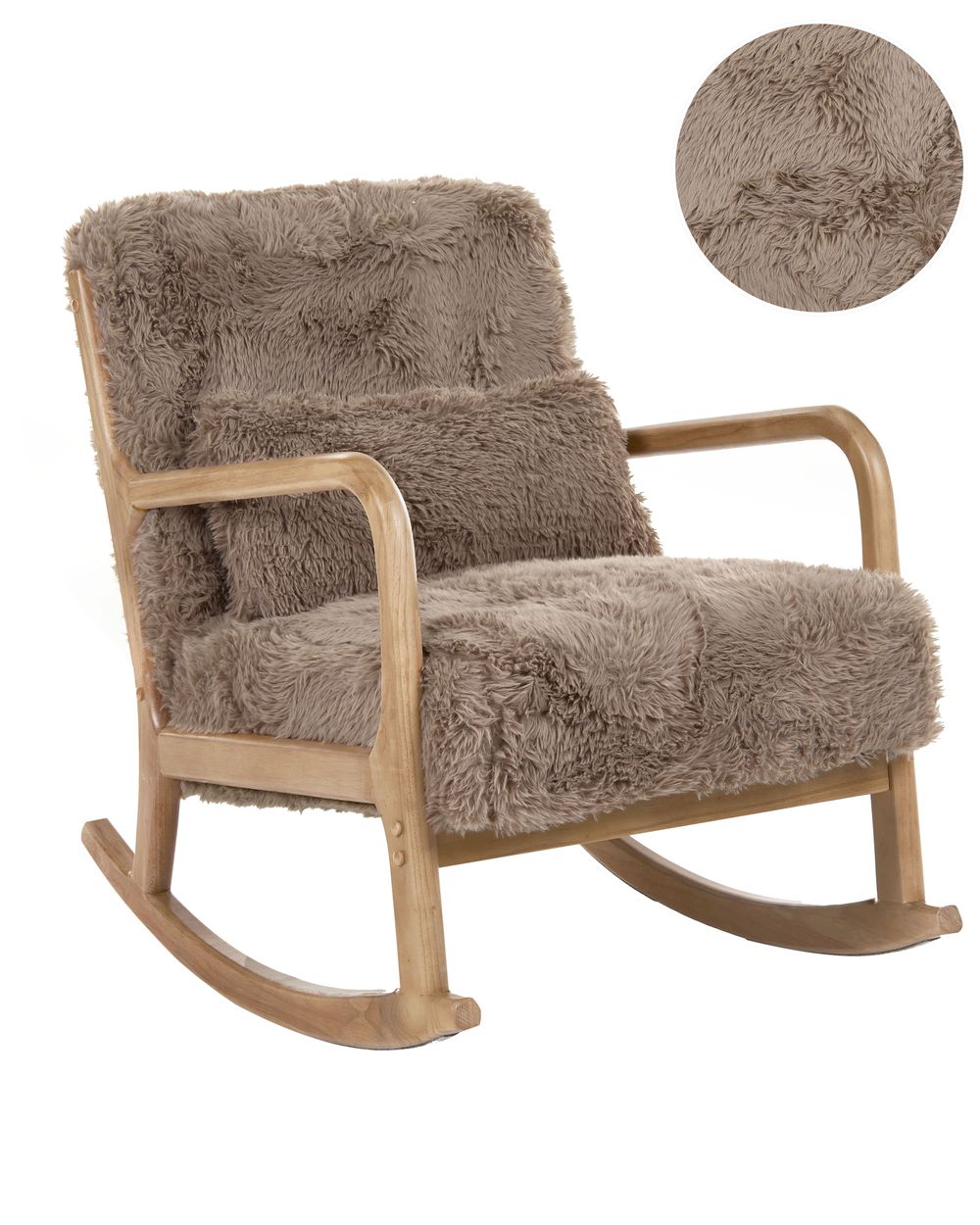 Schaukelsessel SKOVDE Webpelz Taupe